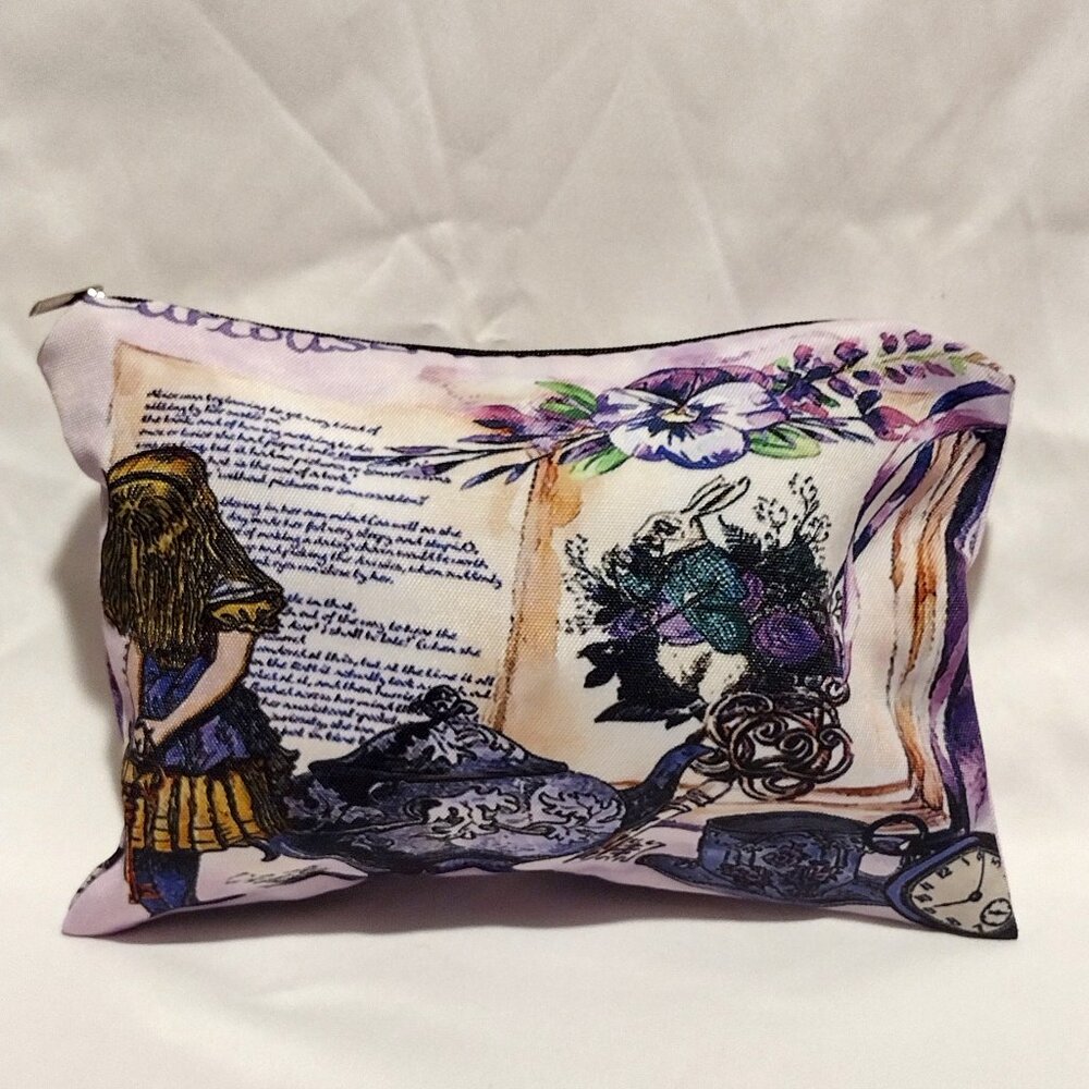 Alice & the White Rabbit Versatile Carry-All Zipper Pouch